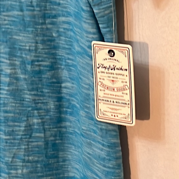 Flag & Anthem Men's Heathered Blue Polo Shirt Relaxed Fit Size Large - Picture 5 of 6